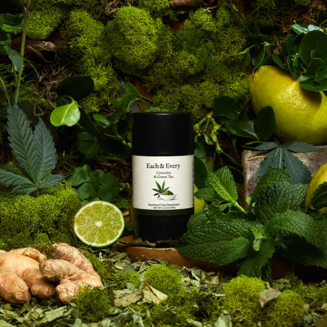 product with cannabis, lime, and ginger