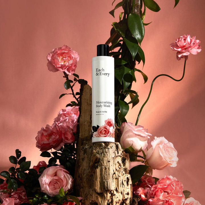 product surrounded by roses