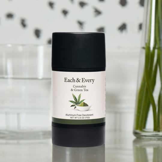 Cannabis & Green Tea product on a counter