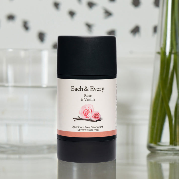 Rose & Vanilla product on a counter