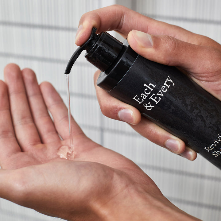 product being squirted into hand