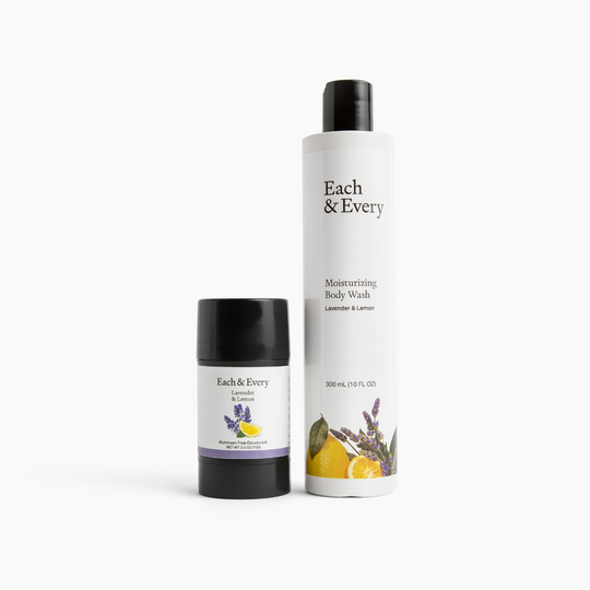 product shot lavender deodorant and body wash